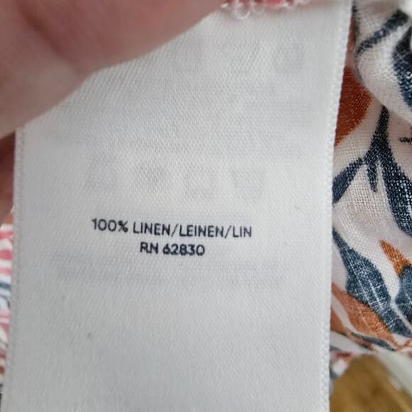 Women's Linen A-Line Long Sleeve Tunic Top Linen Size 2X - Picture 5 of 9